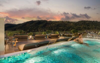 Rooftop-pool im nōa Schladming