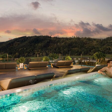 Rooftop-pool im nōa Schladming