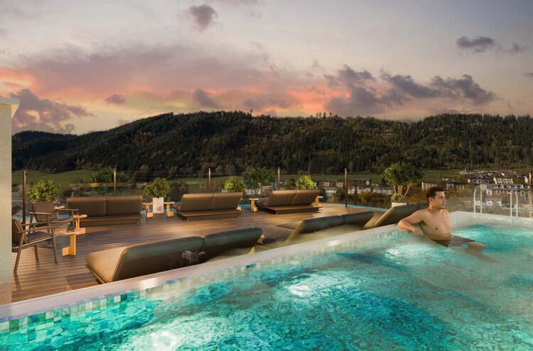Rooftop-pool im nōa Schladming