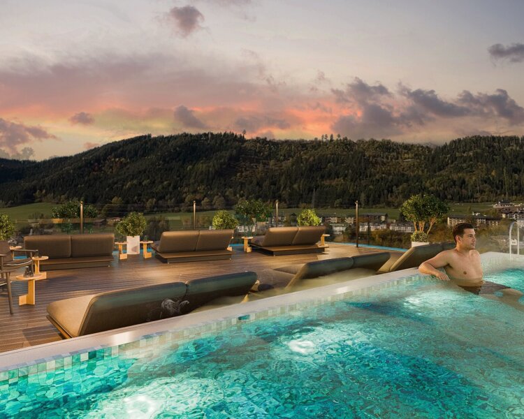 Rooftop-pool im nōa Schladming