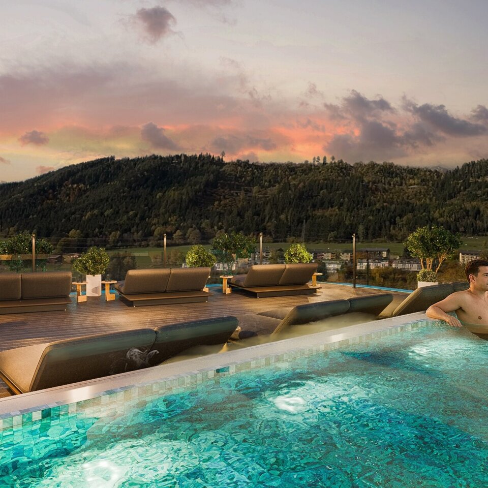 Rooftop-pool im nōa Schladming