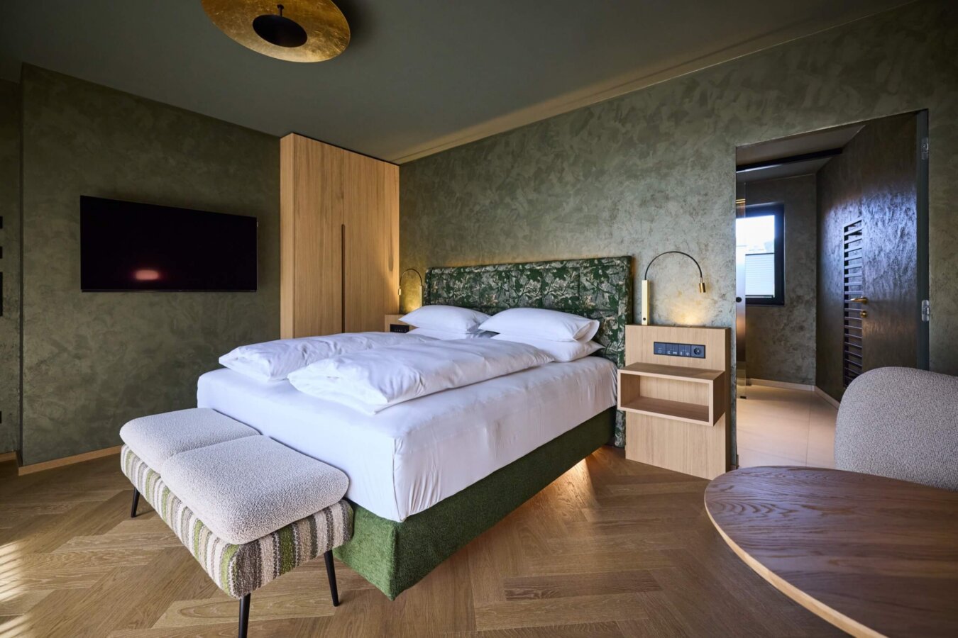 Doppelbett in Suite im nōa Schladming