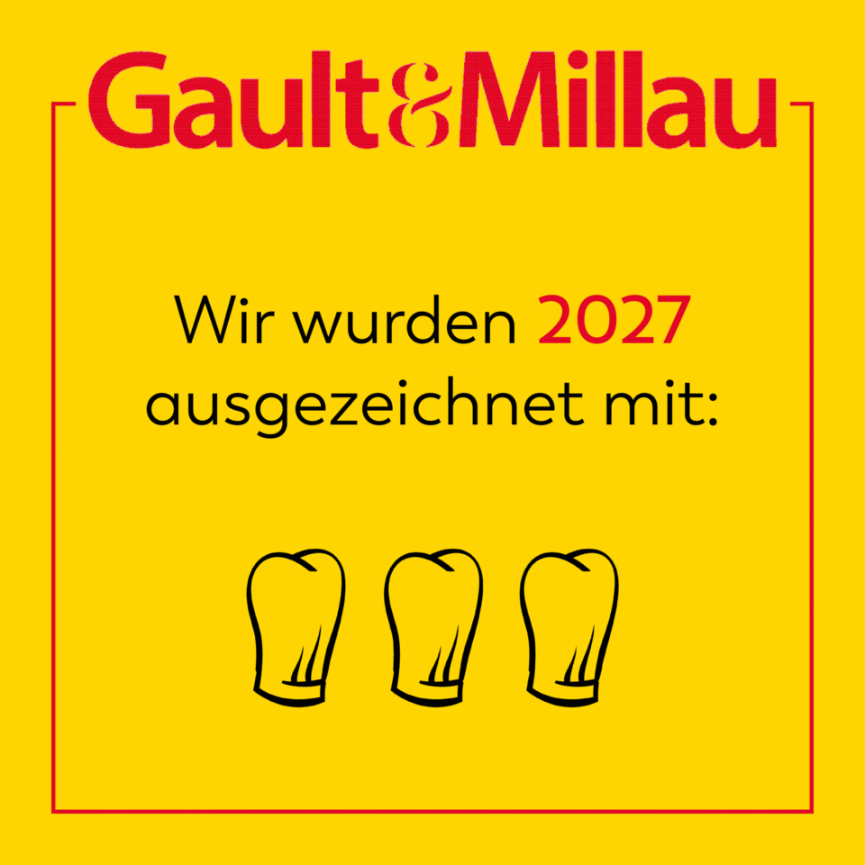 15 von 20 Punkten und 3 Hauben im Gault&Millau Guide 2027